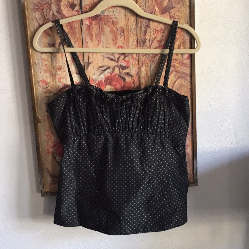 ANTHROPOLOGIE NANETTE LEPORE STRETCH BUSTIER BABYDOLL EMPIRE WAIST TOP 8 M USA